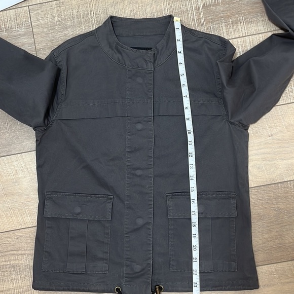 Sanctuary Los Angeles Charcoal Gray Lightweight Jacket with Pockets Button Up S - Picture 9 of 13